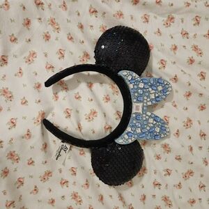 Disney Black and Blue Sequin Minnie Mouse Headband